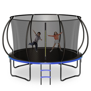 10ft Garden Trampoline With Safety Enclosure Net Combo Bounce Jump Outdoor Fitness Pvc Spring Cover Padding Kids Trampoline