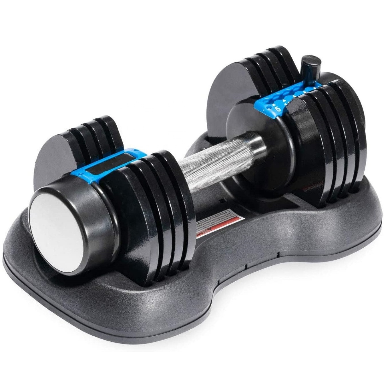 Wellshow Sport Home Gym Adjustable Dumbbell Set Free Weights Plates Rack with Anti-Slip Handle