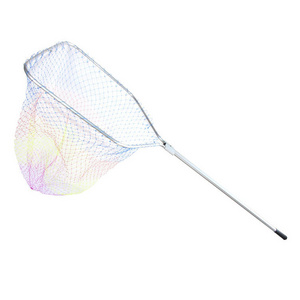 Selco Multifilament Long Handle Foldable Fishing Landing Net Rubber Coated Carp Landing Net with Jaring Pendaratan Style