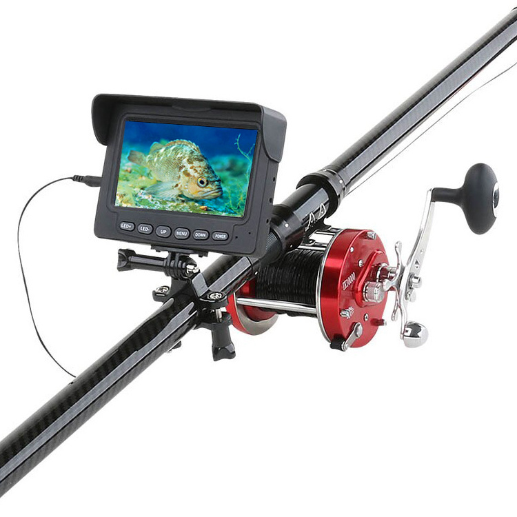 Wholesale 4.5m rod screen reel set  underwater  camera  fish finder fishing finder rod combo