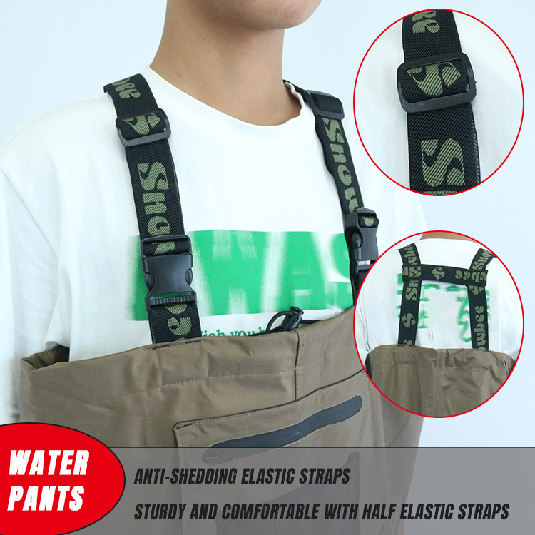 Selco amazon custom 5mm green color neoprene chest waders knee high fly fishing pant cheft waders