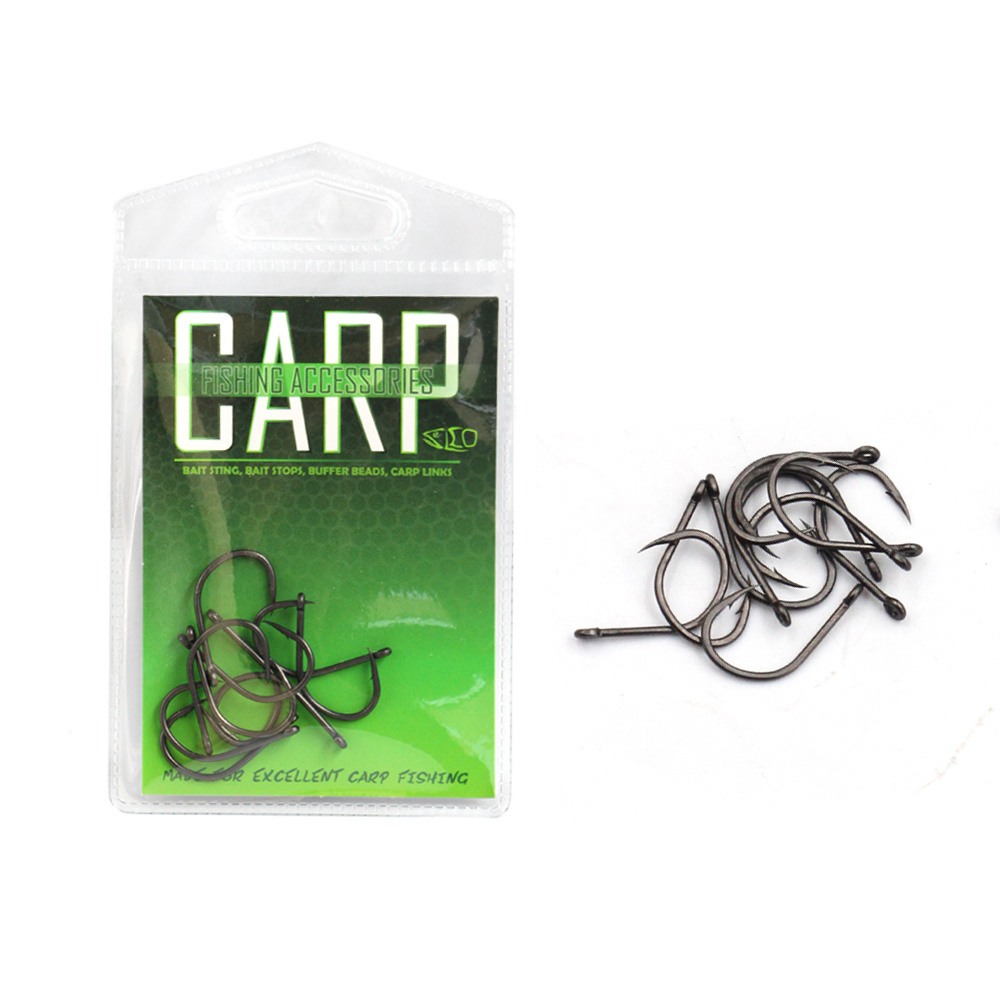 High Carbon Steel Hooks 10pcs Coating Carp Fishing Hook