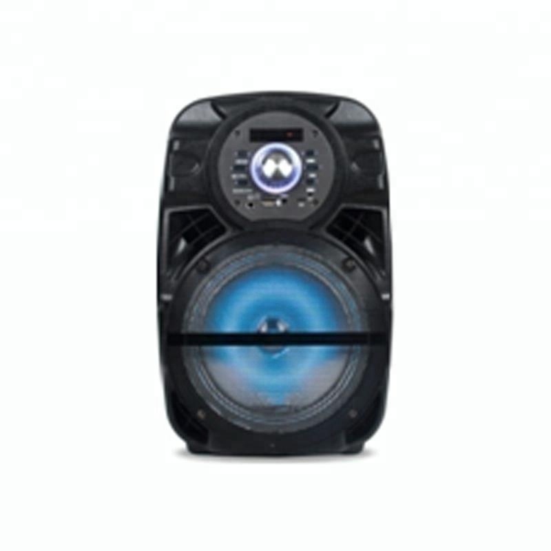 Museeq 12 inch PA System Rechargeable with USB/TF/FM/AUX/LED Light Outdoor Portable Wireless Bluetooth Trolley Speaker