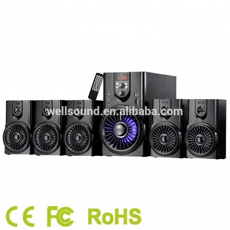 Museeq 5.1 Home Theater Audio System with Hifi Surround Sound/USB/SD/FM Function Bluetooth Multimedia Speakers