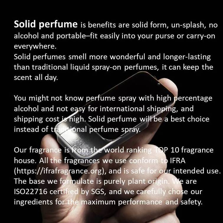 Amazon Taiwan private label SOLID COLOGNE SOLID PERFUME OEM perfume solid oil for man men slide top metal tins box case