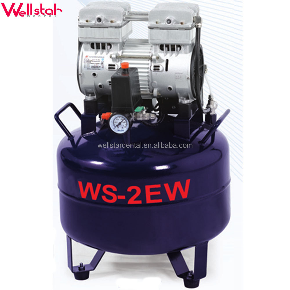 cheap price 40L 840 power 1hp China dental supplier dental one to two oilless silent air compressors