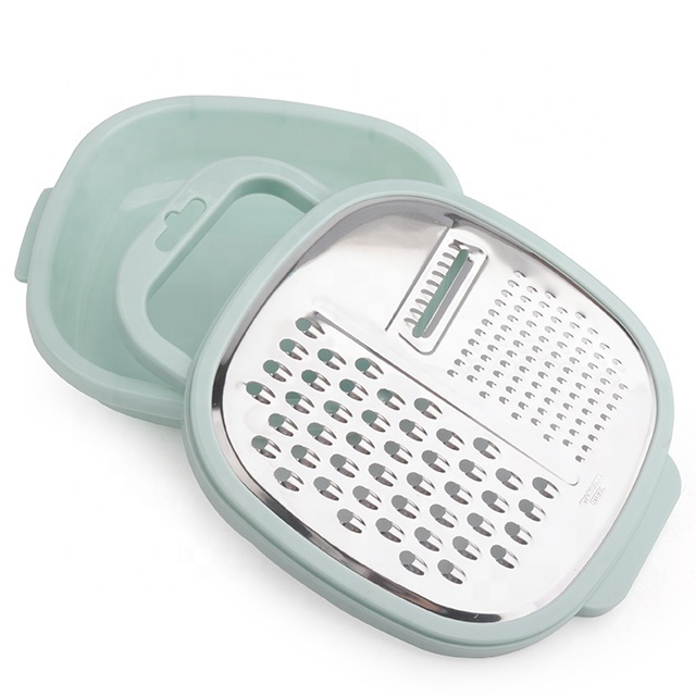 New design easy to use stainless steel  box shaped grater for vegetable