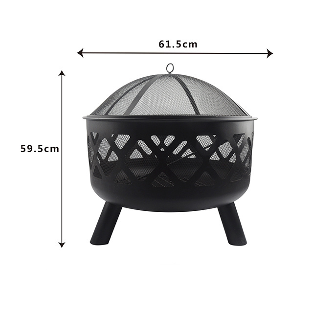 Metal Outdoor Fire Pit with Cover