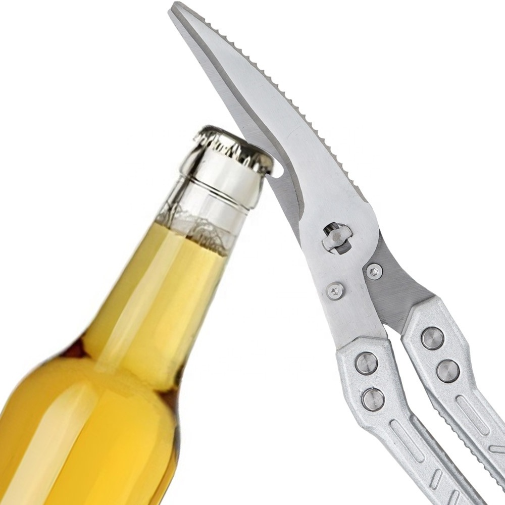 Stainless steel chicken bone scissors, , Heavy Duty Poultry Shears with Serrated Edge - For Chicken, , Meat, Turkey, -,