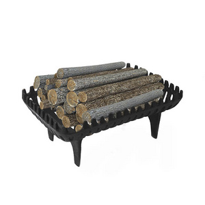 Hot Selling Fireplace Tools Black Fireplace Grate Good Quality Cast Iron Wood Fireplaces 3D Model Design Freestanding Apartment