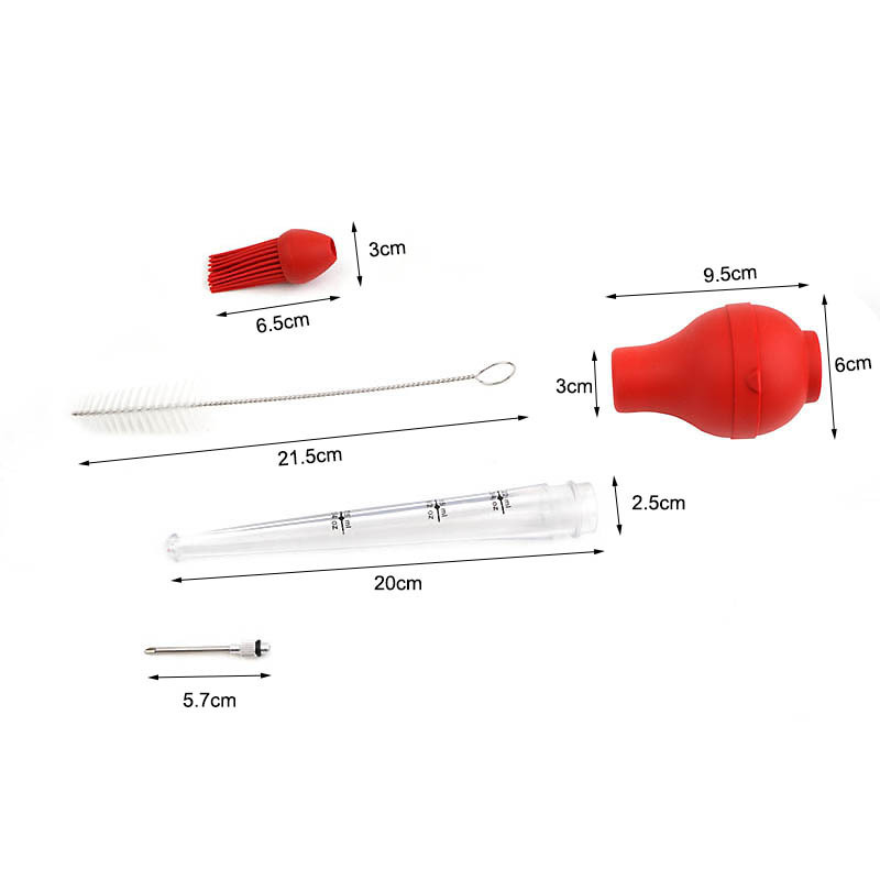 Heat Resistant Silicone Bulb Plastic Turkey Baster Meat Tools