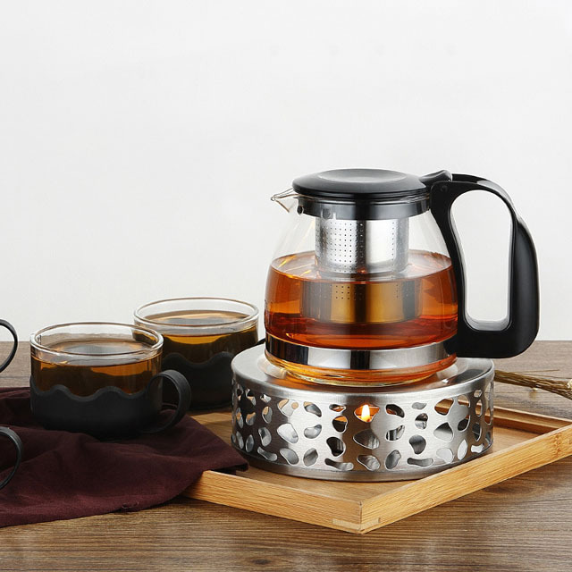 Durable stainless steel tea pot warmer coffee pot warmer kitchenware tools cafe shop for gift set Tea Light Candle