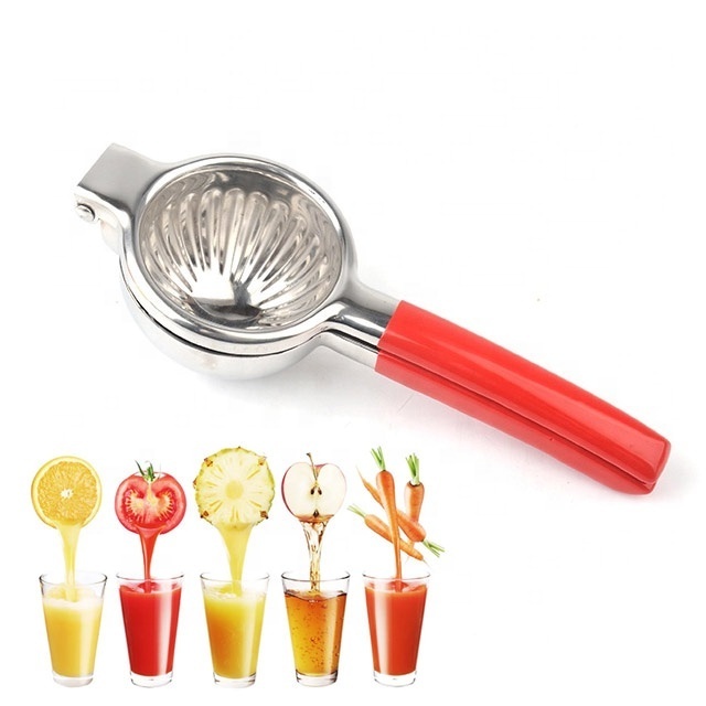 Multifunction food grade  stainless steel kitchen  manual lemon-squeezer  fruit juicer  with PVC handle