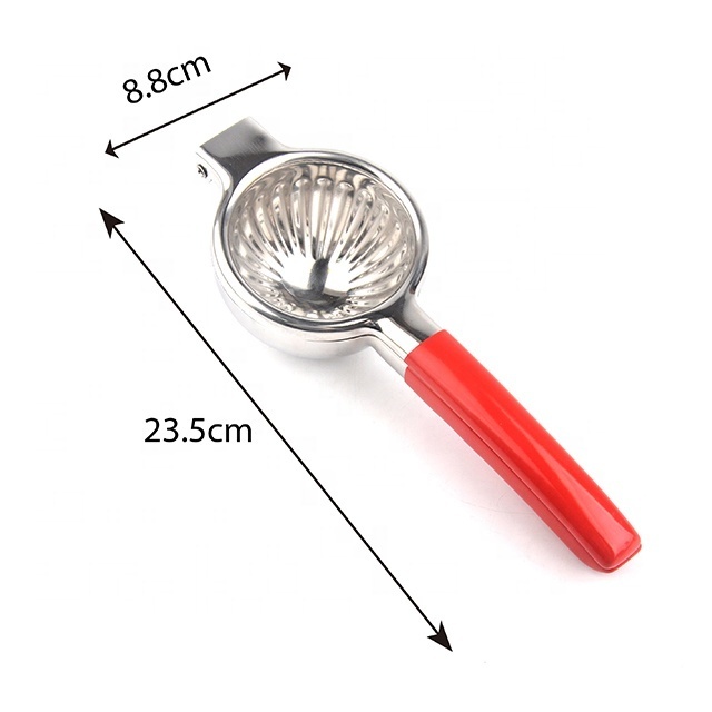 Multifunction food grade  stainless steel kitchen  manual lemon-squeezer  fruit juicer  with PVC handle