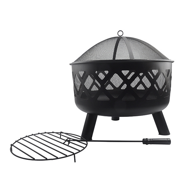 Metal Outdoor Fire Pit with Cover