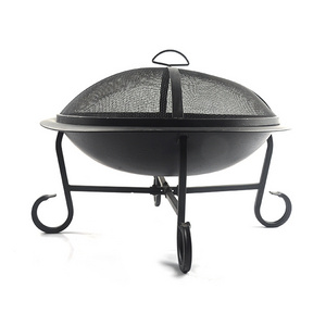 Wood Burning Fire Pit with Cover Fireplace Tools