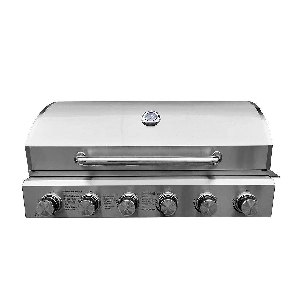 Top Quality Kitchen Built In BBQ Grill For Chicken Full Stainless Steel 6 Burners Outdoor BBQ Gas Charcoal Grilled Chicken