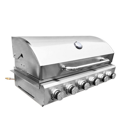 Top Quality Kitchen Built In BBQ Grill For Chicken Full Stainless Steel 6 Burners Outdoor BBQ Gas Charcoal Grilled Chicken