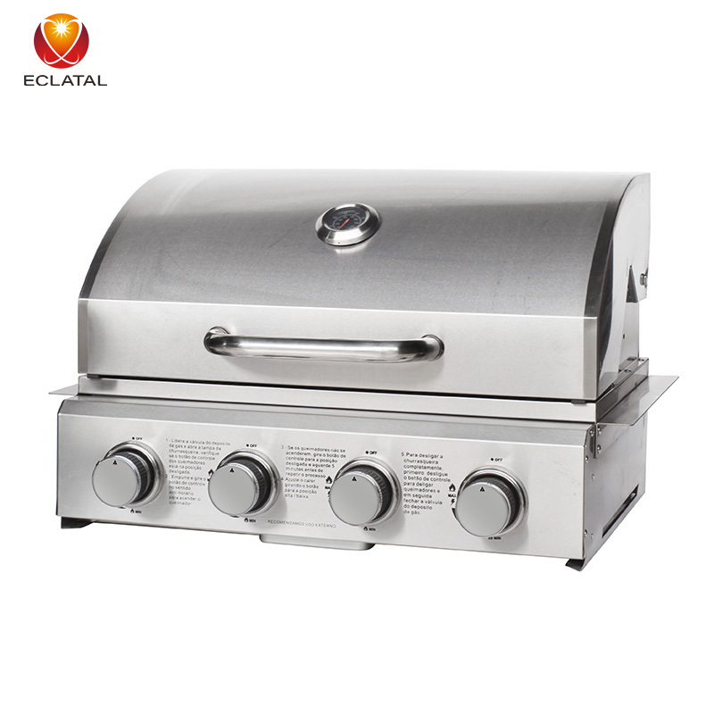 Modern Portable Outdoor Garden Built In 304 Stainless Steel Gas BBQ Grill