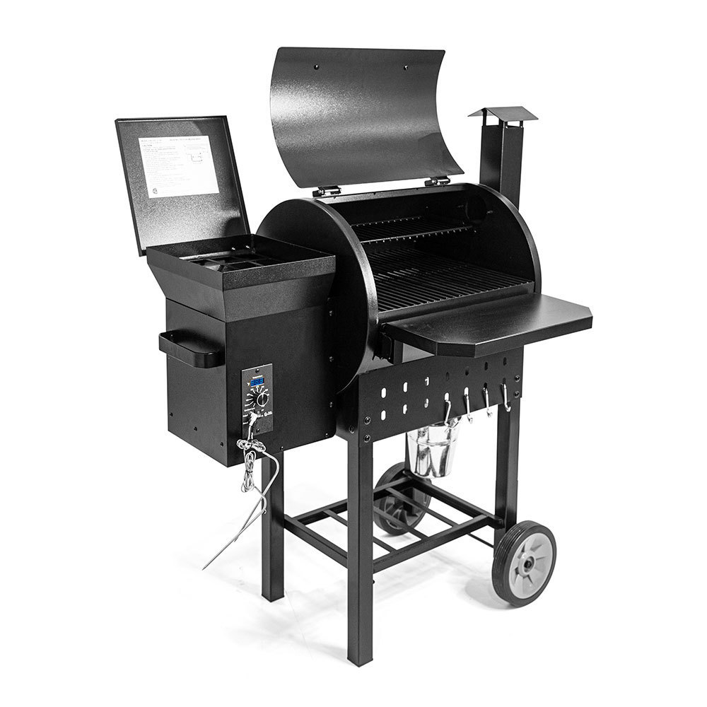 Wood pellet smoker bbq grill with digital controller barbecue master wood pellet grill