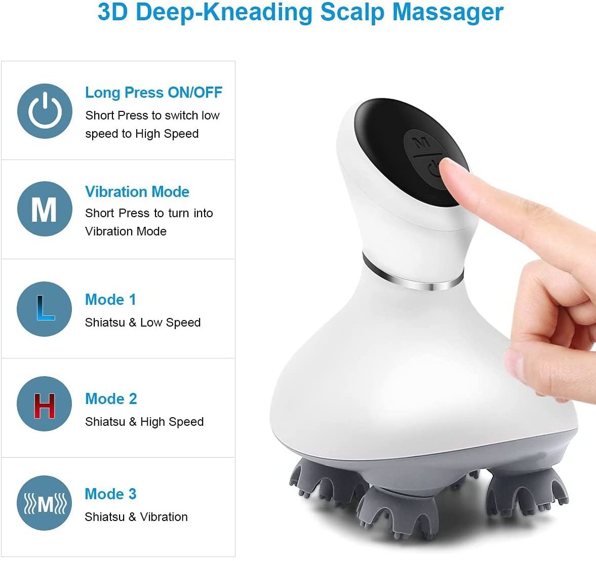 OEM ODM Head Body Scalp Massage Device Hair Massager Brush Scalp Custom Logo Head Massager