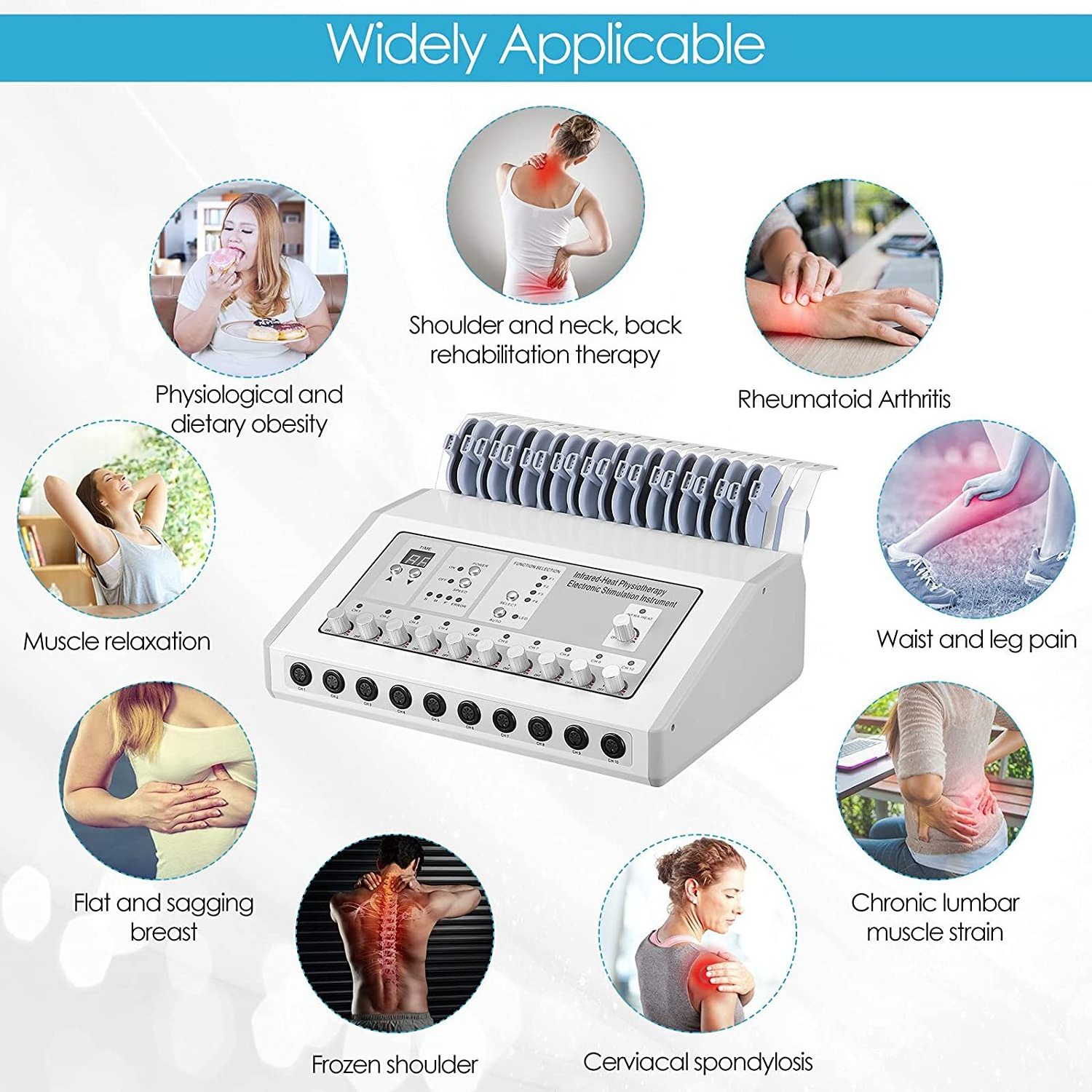 Hot Sale Electric EMS Slimming Breast Massage Bio Electronic Muscle Stimulator Heating Microcurrent Electrostimulation