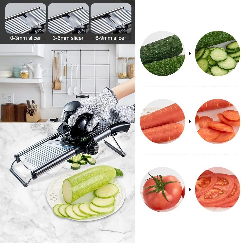 High quality stainless steel kitchen slicer food chopper vegetable cutter veggie slicer manual vegetable cutter slicer