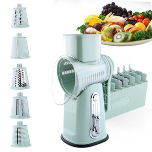 New Arrival Food Processor Fruit Vegetable Chopper Grinder Vegetable Grater Slicer Rotary Cheese Grater with blade box