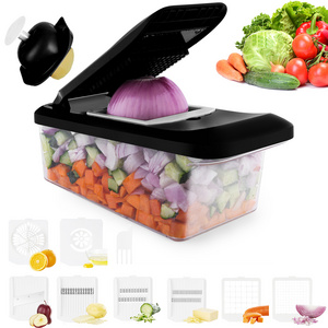 Multifunction 10 In 1 Stainless Steel Kitchen Slicer Food Chopper Vegetable Cutter Kitchen Slicer Dicer With Container