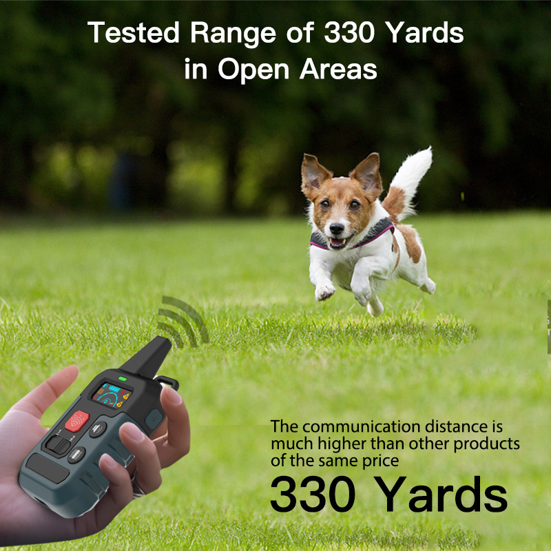 Humane Dog Training Collar No Electric Shock Vibration Beep Spray 1000 ft Range Remote Control Rechargeable Harmless Bark Collar