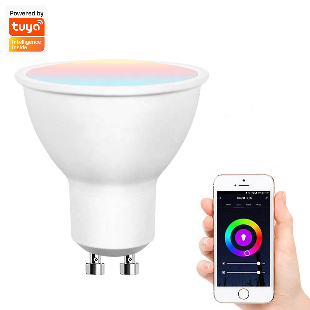 WELLUX Tuya APP Control Alexa Google home dimming led bulb gu10 light 4.9w smart bulb