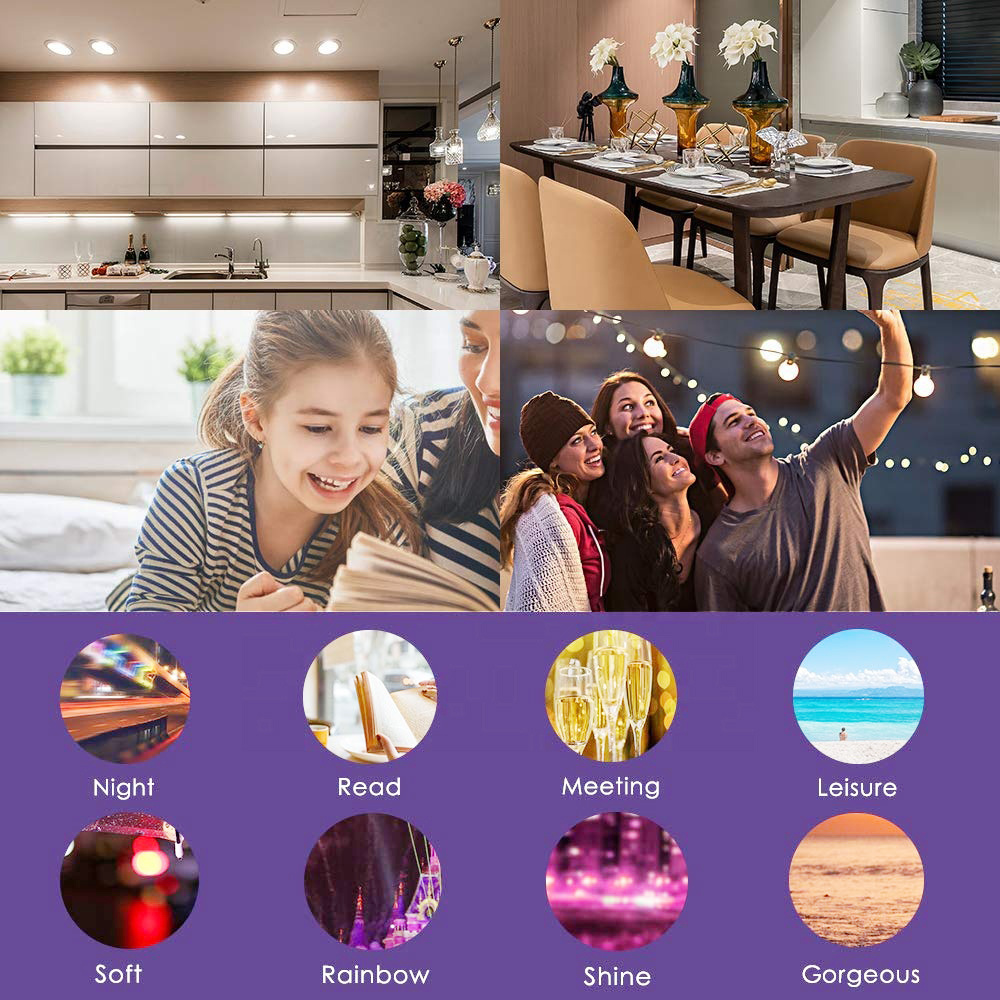 WELLUX Tuya 9w wifi Remote Control high lumen smart light Bulb E27 A60 RGB Memory Function smart bulb