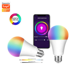 Alexa Google Home control A60 9w RGB Smart LED Light Bulbs CRI (Ra)>80 smart lighting system 4.9w E27 G9 GU10 led bulb