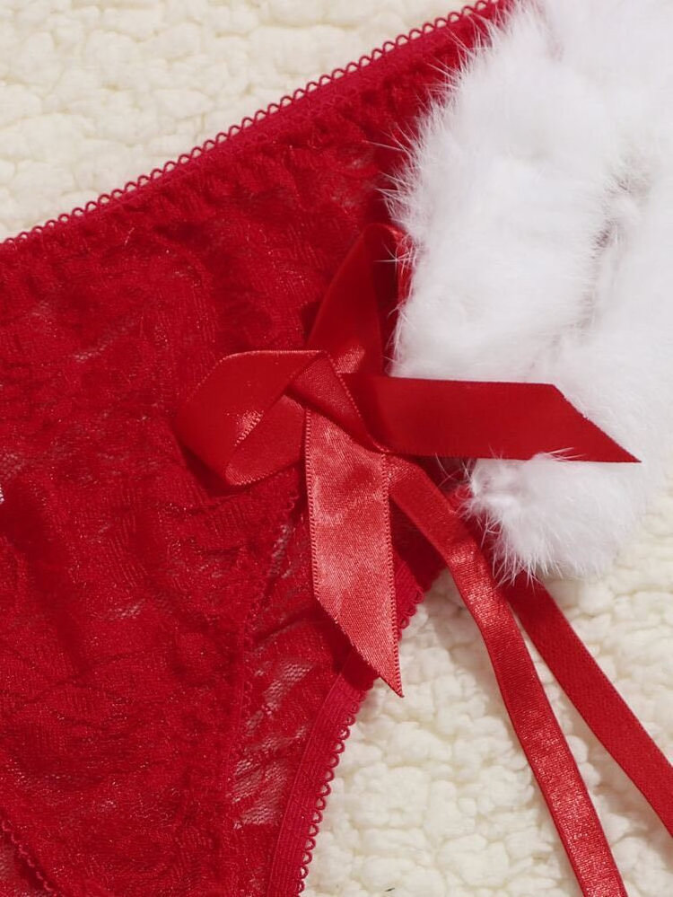 For 2022 Xmas Manufacturers Scheduled To Mass Produce Women's Sexy Underwear Christmas Valentine's Gift Sexy feather Lingerie