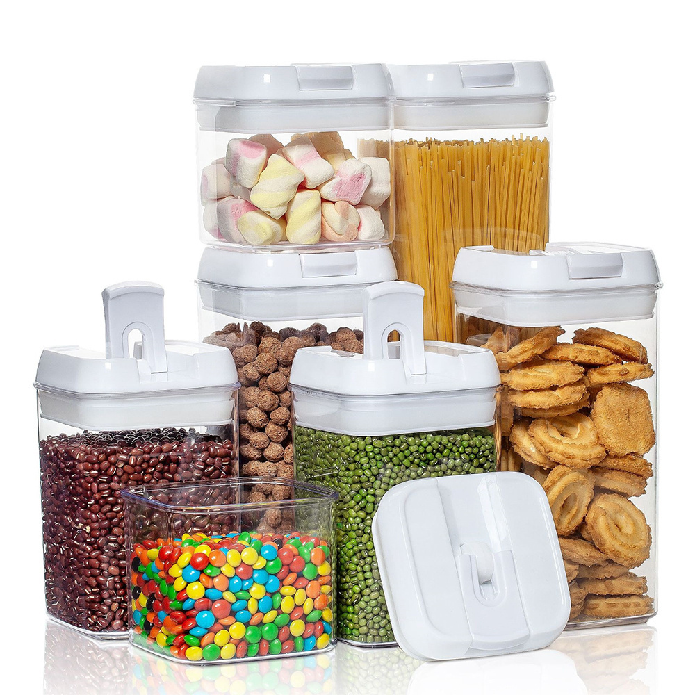 Reusable Dry Food Grain Storage Lock Easily Cereals Container Airtight Food Pantry Organizer