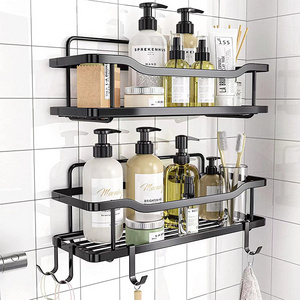 Two Piece Dress Large Capacity Adhesive  Shower Organizer No Drilling Shower Shelves Shower Caddy Bathroom Rack