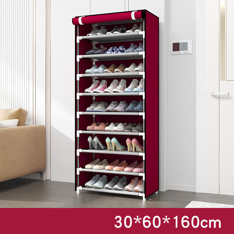 3/4/5/7/9 Tiers Standing shoe rack cabine Home Storage foldable Fabric Shoe Racks with Nonwoven Dustproof Cover