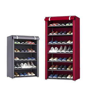 3/4/5/7/9 Tiers Standing shoe rack cabine Home Storage foldable Fabric Shoe Racks with Nonwoven Dustproof Cover