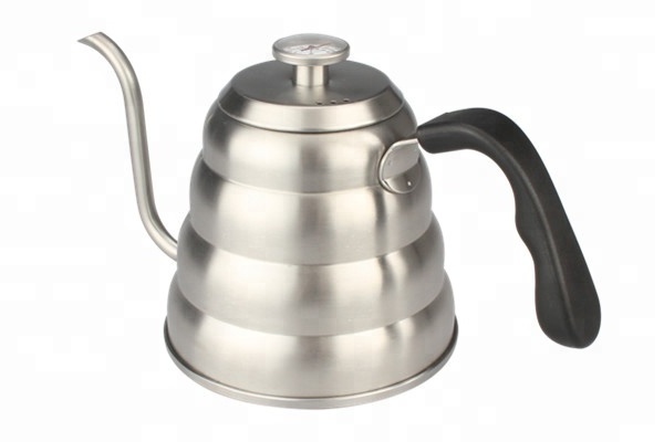 Gooseneck Spout Hand drip stainless steel pour over coffee kettle with thermometer