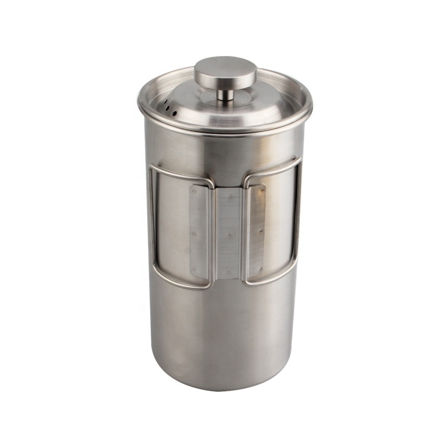 1000 ML Outdoor French Press Coffee Make,  Camping Stainless Steel Coffee Pot