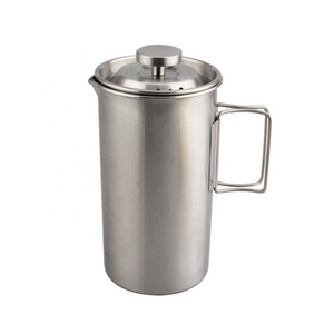 1000 ML Outdoor French Press Coffee Make,  Camping Stainless Steel Coffee Pot