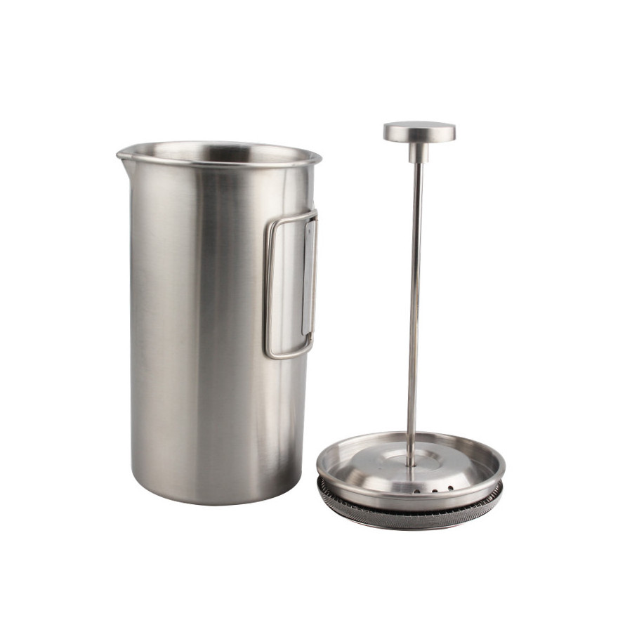 1000 ML Outdoor French Press Coffee Make,  Camping Stainless Steel Coffee Pot