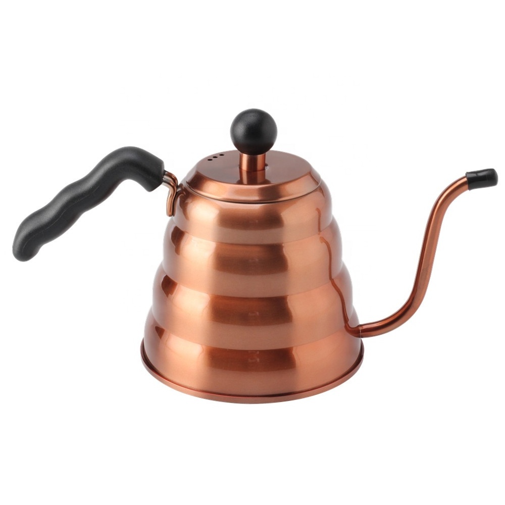 Anti-Rust Stainless Steel Copper Goose Neck Pour Over Tea Kettle