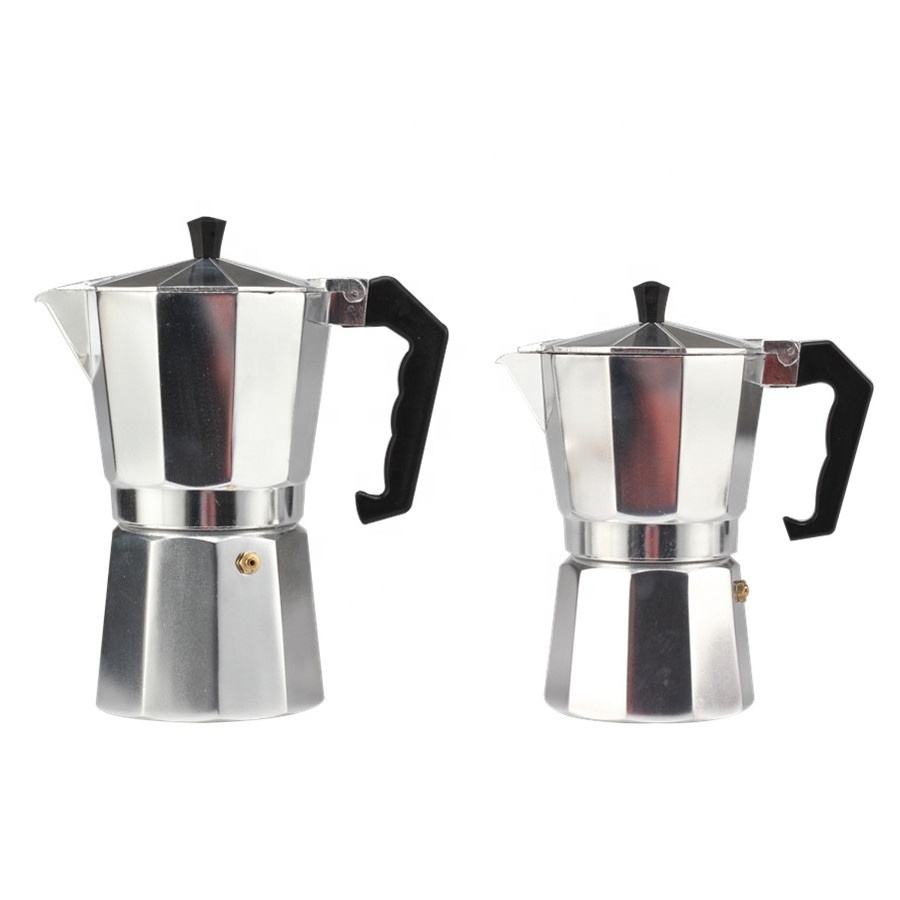 6 Cups Moka Coffee Pot Italian Espresso for Gas or Electric Ceramic Stovetop for Home