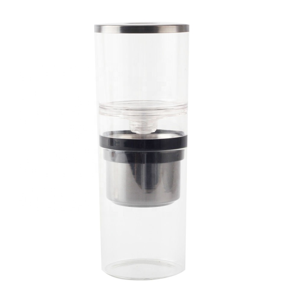 Ice Coffee Glass Carafe Dripper Adjustable, 400ml Capacity, Cold Brewer Drip Coffee Maker