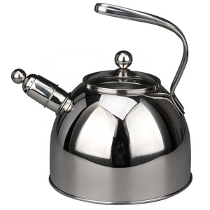 Stainless Steel Large Stovetop Tea Kettle | Glass Lid | Whistling Kettle, Capsulated Base