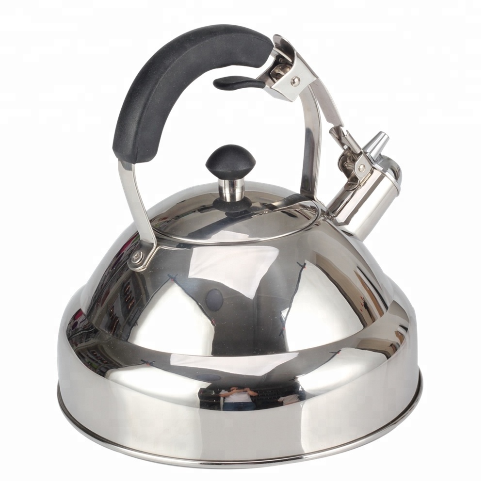 Whistling Tea Kettle with RAPID BOIL Technology - Stove Top Kettles Teapot with special Handle, Stainless Steel Mirror F