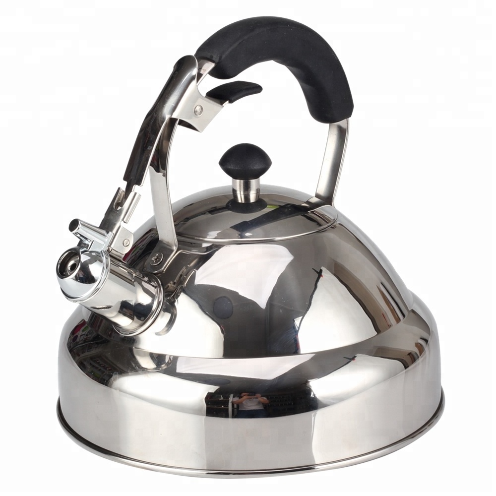 Whistling Tea Kettle with RAPID BOIL Technology - Stove Top Kettles Teapot with special Handle, Stainless Steel Mirror F