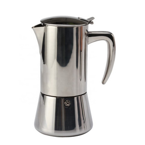 Cuban Coffee Maker--Stainless Steel Moka Pot with Silicone Seal Compatible with All Stoves Italian Coffee Maker