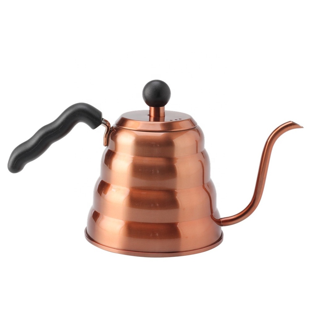 Anti-Rust Stainless Steel Copper Goose Neck Pour Over Tea Kettle